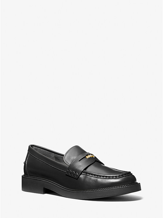 Női Michael Kors Eden Leather Loafers Fekete | HU1706YXB