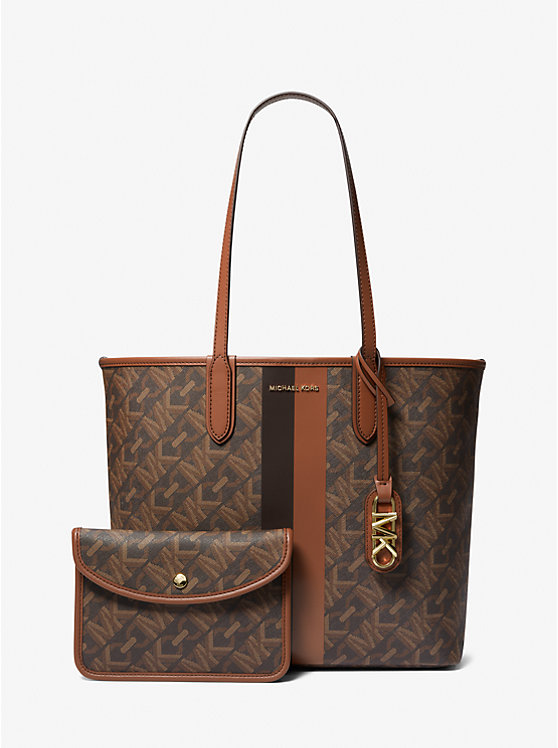 Női Michael Kors Eliza Large Empire Signature Logo Tote BROWN/LUGGAGE | HU1250UZM