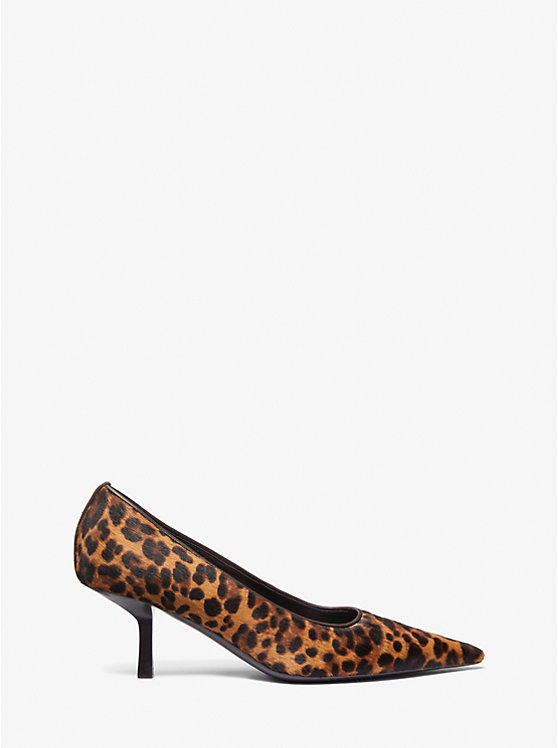 Női Michael Kors Frankie Leopard Print Calf Hair Magassarkú CHESTNUT MULTI | HU1744ZUI