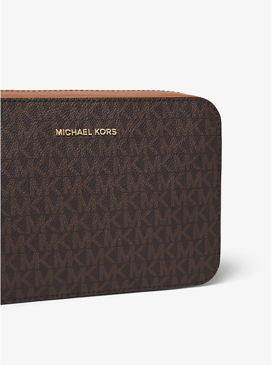 Női Michael Kors Ginny Medium Logo Crossbody Táska Barna | HU1084RVV