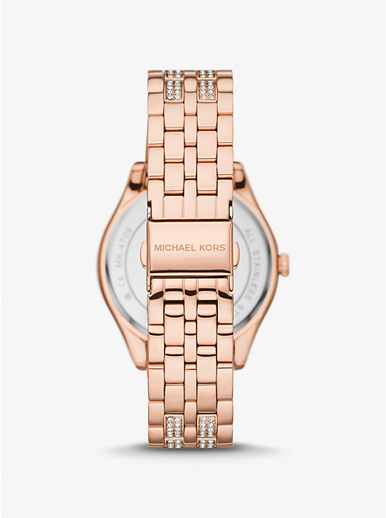 Női Michael Kors Harlowe Pavé Rose Gold-Tone Óra Rózsaszín Arany | HU1581MQU