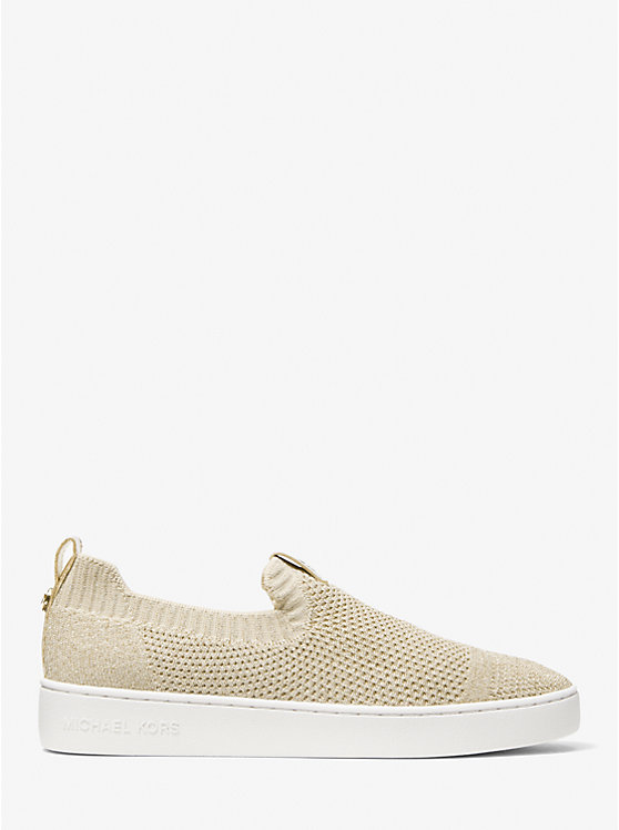 Női Michael Kors Juno Metallic Stretch Knit Slip-On Sportcipő Arany | HU1996NWJ