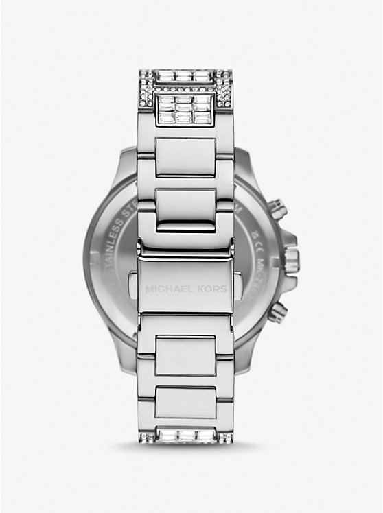 Női Michael Kors Limited-Edition Oversized Sage Pavé Silver-Tone Óra Titán | HU1595DFX