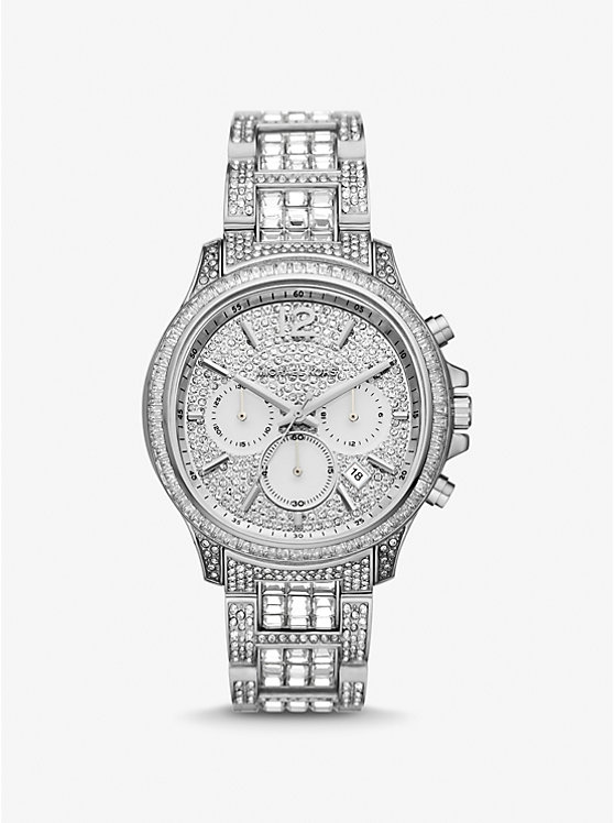 Női Michael Kors Limited-Edition Oversized Sage Pavé Silver-Tone Óra Titán | HU1595DFX