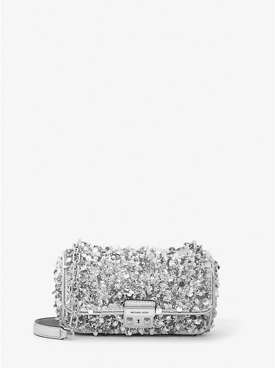 Női Michael Kors Limited-Edition Tribeca Small Hand-Embellished Crossbody Táska Titán | HU1109CTX