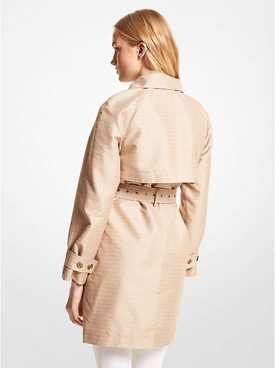 Női Michael Kors Logo Jacquard Double-Zip Trench Coat Kabát Khaki | HU1389AHR