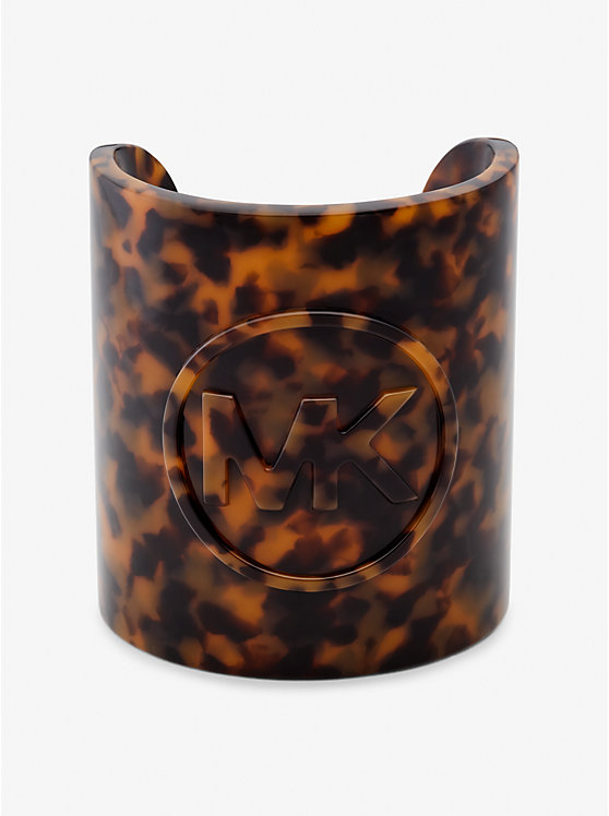 Női Michael Kors Logo Tortoiseshell Acetate Cuff Karkötő TORTOISE | HU1513PJZ