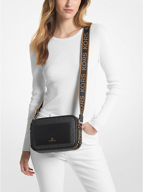 Női Michael Kors Maeve Large Logo Crossbody Táska Fekete | HU1113MQN