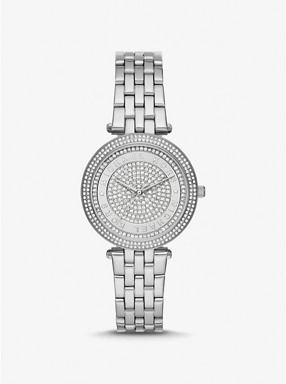 Női Michael Kors Mini Darci Pavé Silver-Tone Óra Titán | HU1603TCW