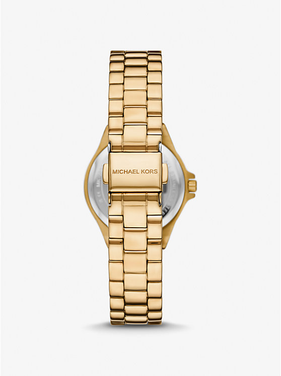 Női Michael Kors Mini Lennox Pavé Gold-Tone Óra Arany | HU1607QMY