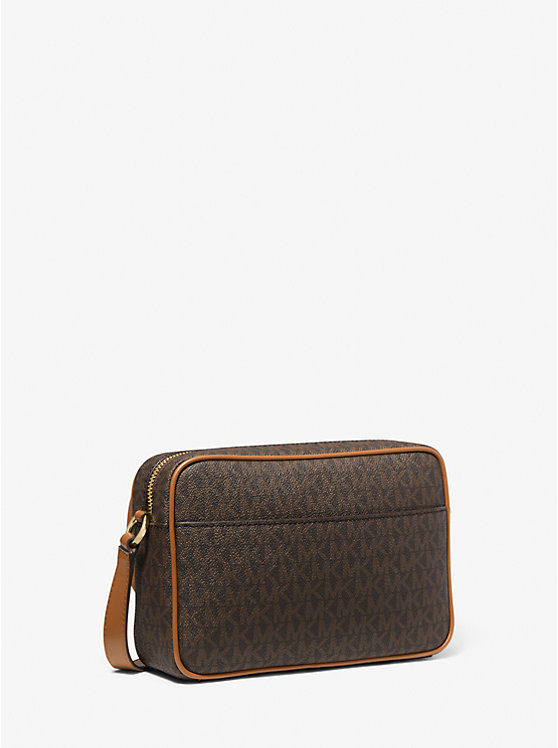 Női Michael Kors Parker Medium Logo Crossbody Táska BRN/ACORN | HU1129AHF