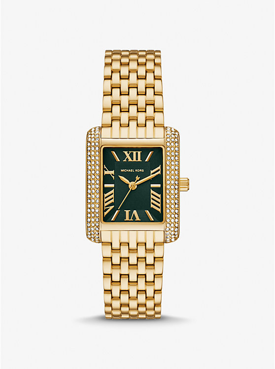 Női Michael Kors Petite Emery Pavé Gold-Tone Óra Arany | HU1649AHX