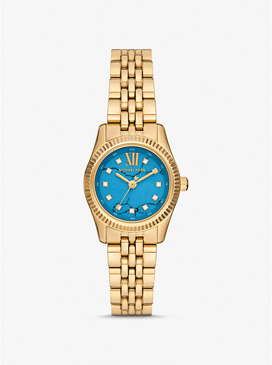 Női Michael Kors Petite Lexington Pavé Gold-Tone Óra Türkiz | HU1651OKV