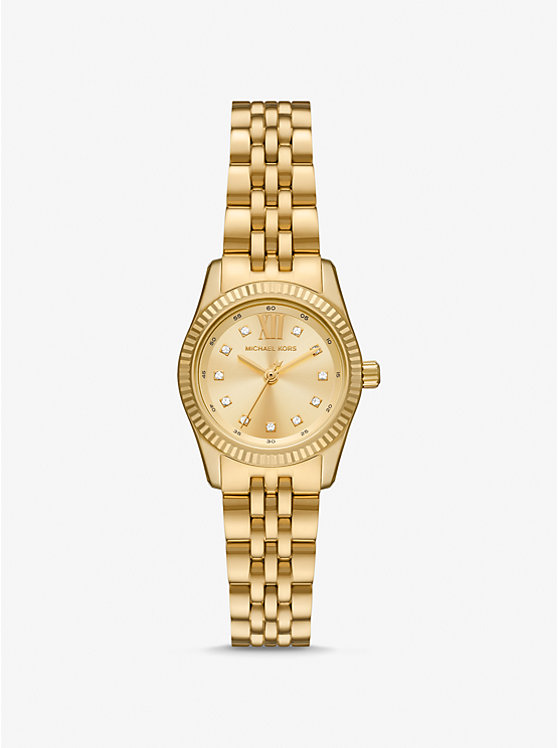 Női Michael Kors Petite Lexington Pavé Gold-Tone Óra Arany | HU1652ILB