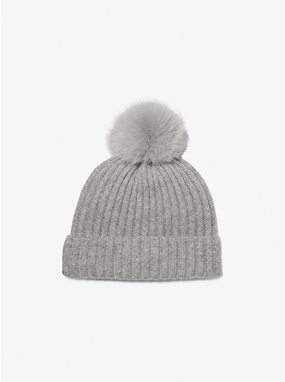 Női Michael Kors Ribbed Cashmere Beanie Kalap Szürke | HU1012BET