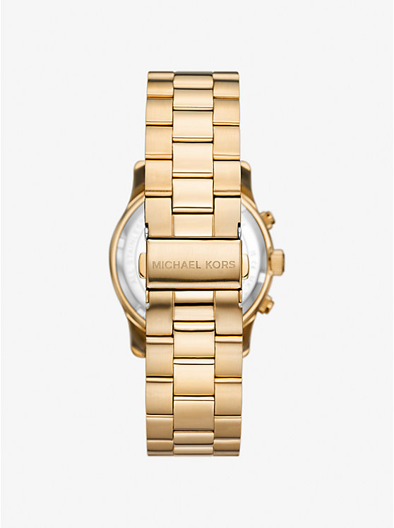 Női Michael Kors Runway Gold-Tone Óra Arany | HU1660QMT