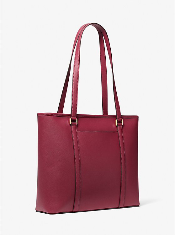 Női Michael Kors Sady Medium Saffiano Leather Tote BERRY | HU1268NWK