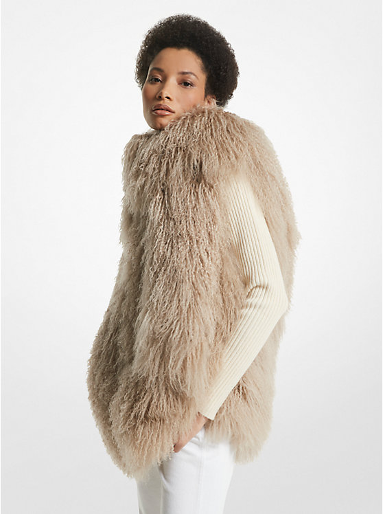 Női Michael Kors Shearling Vest Kabát CAMEL | HU1407ILC