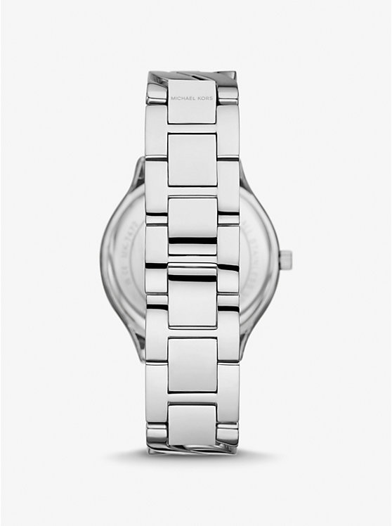 Női Michael Kors Slim Runway Silver-Tone Curb-Link Óra Titán | HU1676JPX