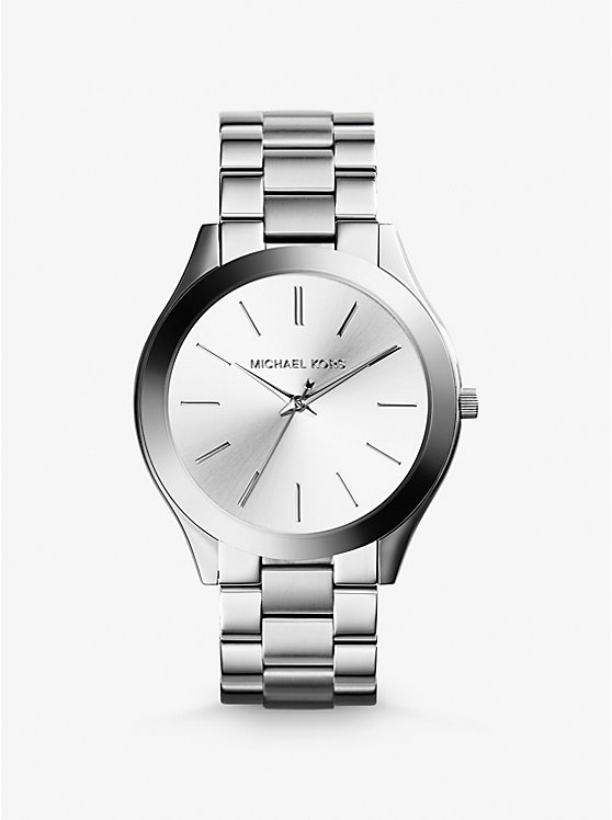 Női Michael Kors Slim Runway Silver-Tone Óra Titán | HU1675HAZ