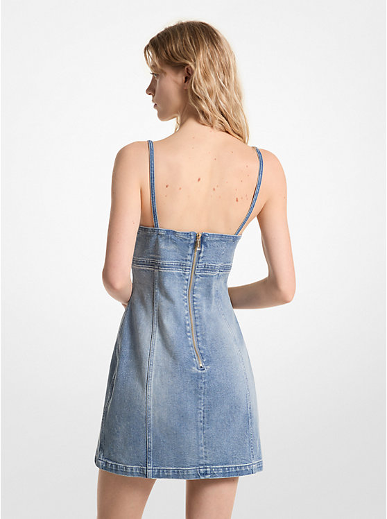 Női Michael Kors Stretch Denim Mini Ruha Kék Világoskék | HU1340ILO