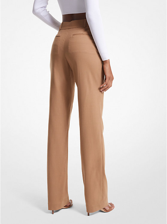 Női Michael Kors Stretch Wool Nadrág Sötét | HU1447TCI