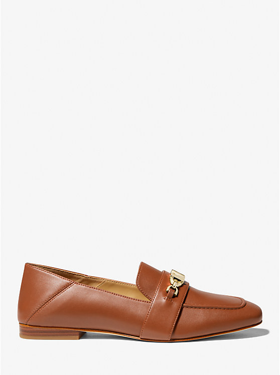 Női Michael Kors Tiffanie Leather Loafers LUGGAGE | HU1716TCU