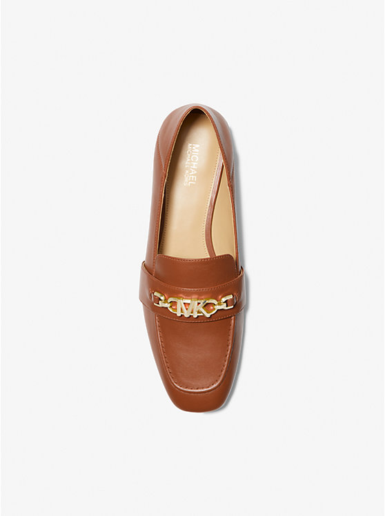 Női Michael Kors Tiffanie Leather Loafers LUGGAGE | HU1716TCU