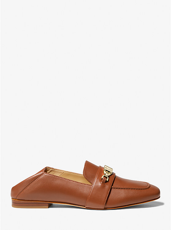 Női Michael Kors Tiffanie Leather Loafers LUGGAGE | HU1716TCU