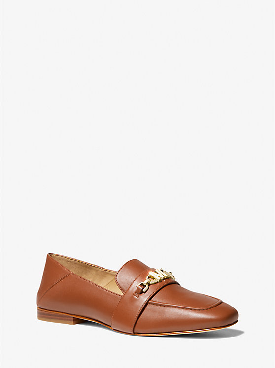 Női Michael Kors Tiffanie Leather Loafers LUGGAGE | HU1716TCU