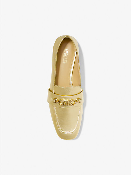 Női Michael Kors Tiffanie Metallic Leather Loafers Arany | HU1717YXI