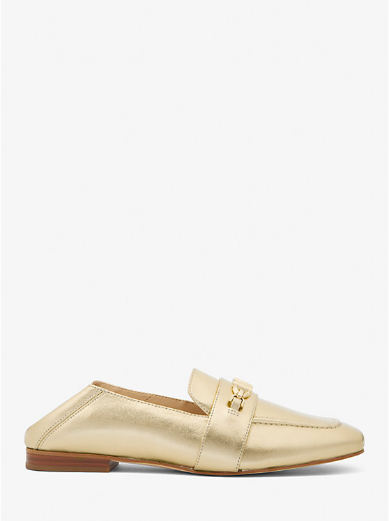 Női Michael Kors Tiffanie Metallic Leather Loafers Arany | HU1717YXI